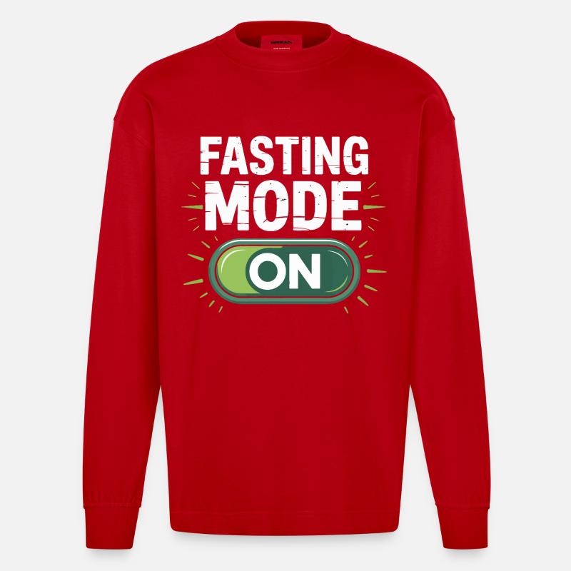 Fastenmodus Einschalten – Design - Heavyweight Oversized Organic Langarmshirt Made in EU - Rot