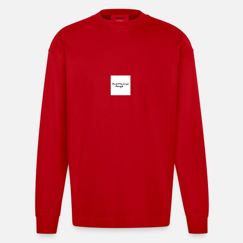 Charlottenburger Junge - Heavyweight Oversized Organic Langarmshirt Made in EU - Rot