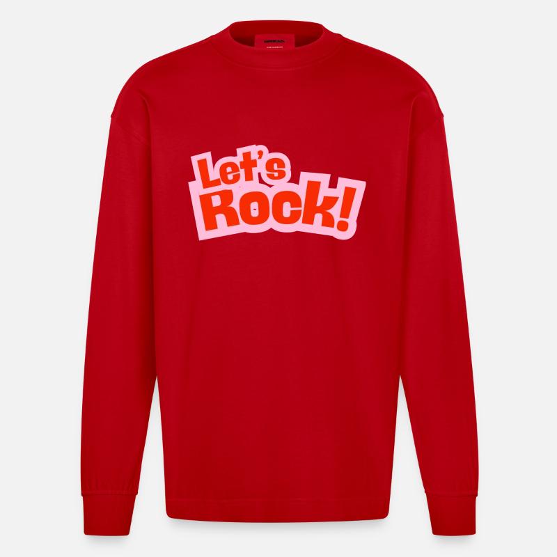 Faisons du rock - Manches longues bio épais oversize fabriqué en UE - rouge
