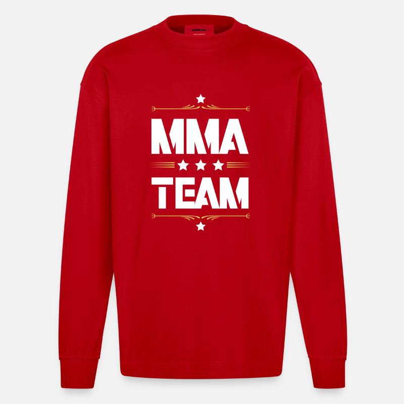 L’équipe Mma - Manches longues bio épais oversize fabriqué en UE - rouge