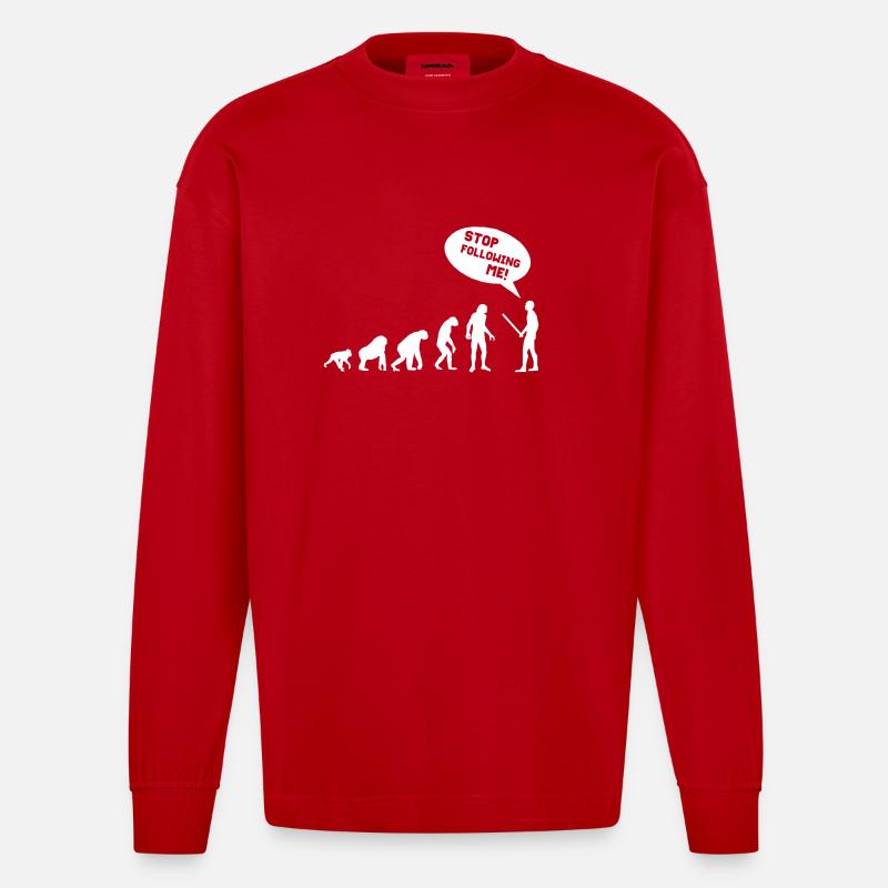 EVOLUTION - Manches longues bio épais oversize fabriqué en UE - rouge