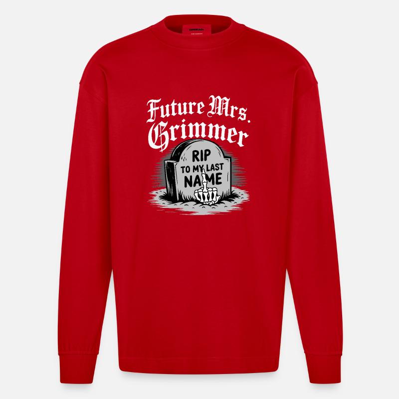 LETZTE RUHE - Heavyweight Oversized Organic Langarmshirt Made in EU - Rot