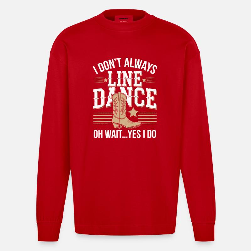Danser avec passion - Manches longues bio épais oversize fabriqué en UE - rouge