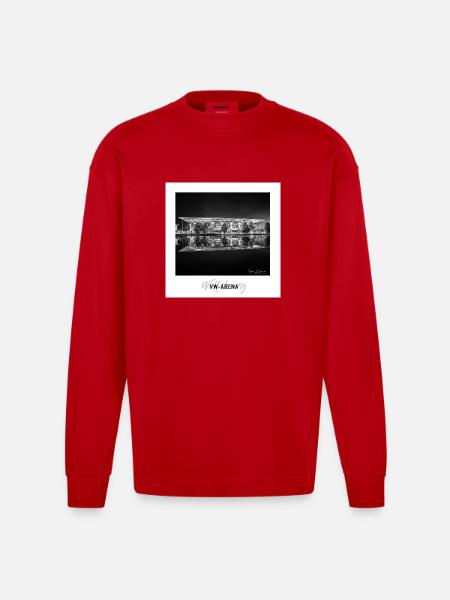 Arena Wolfsburg - Heavyweight Oversized Organic Langarmshirt Made in EU - Rot