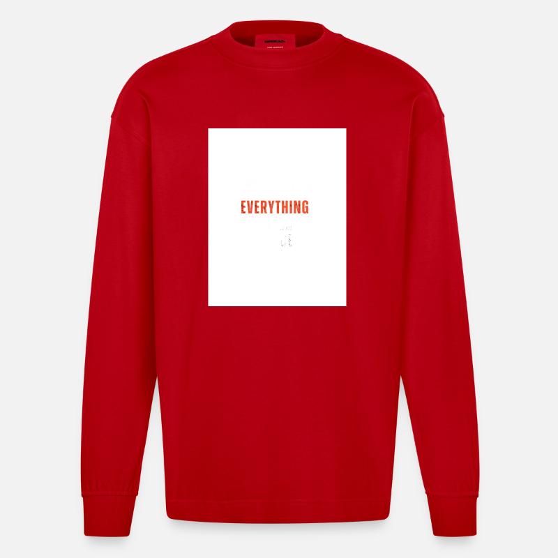 Everything Statement - Heavyweight Oversized Organic Langarmshirt Made in EU - Rot