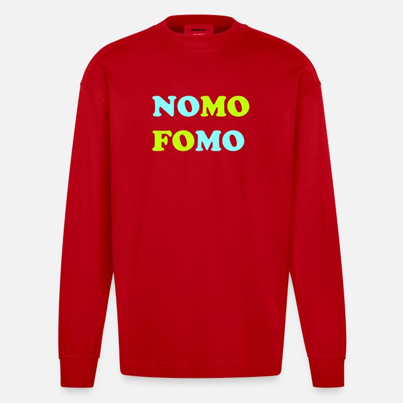 FOMO Peur de manquer quelque chose - Manches longues bio épais oversize fabriqué en UE - rouge