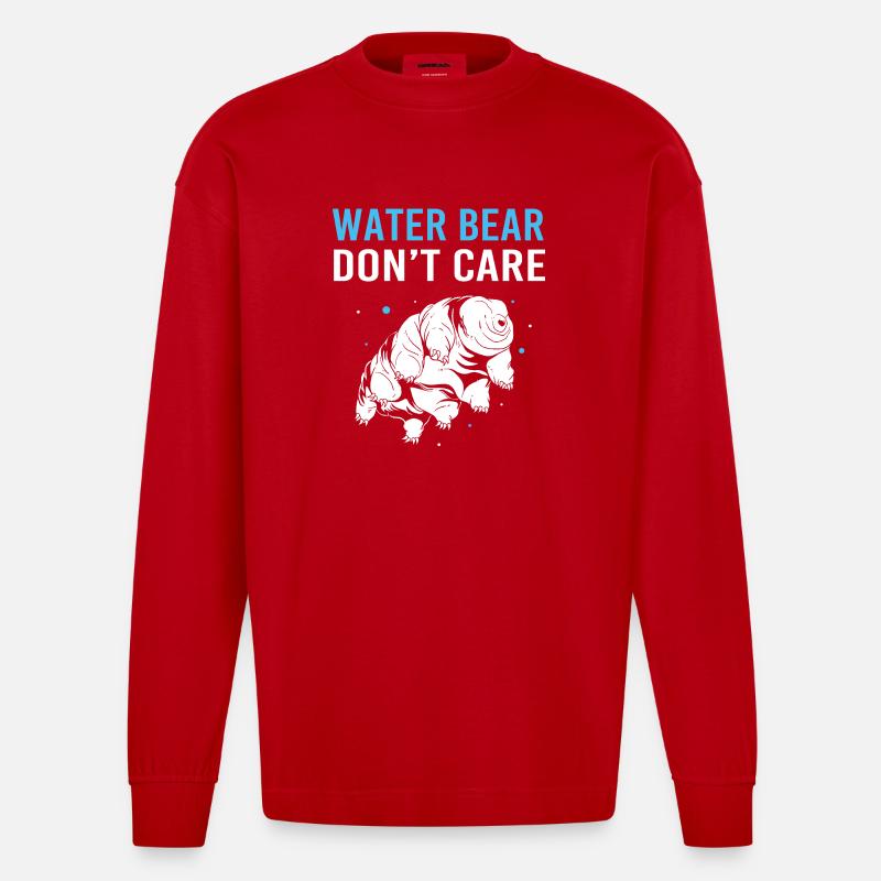 Bärtierchen Tardigrades Wasserbär Tardigrade - Heavyweight Oversized Organic Langarmshirt Made in EU - Rot