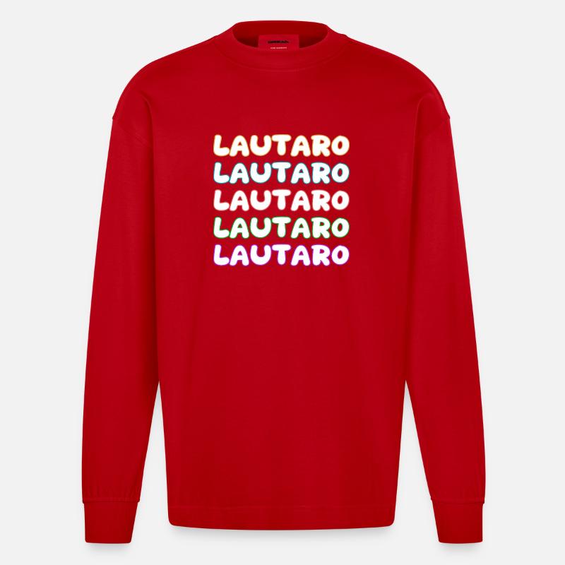 Lautaro - Manches longues bio épais oversize fabriqué en UE - rouge