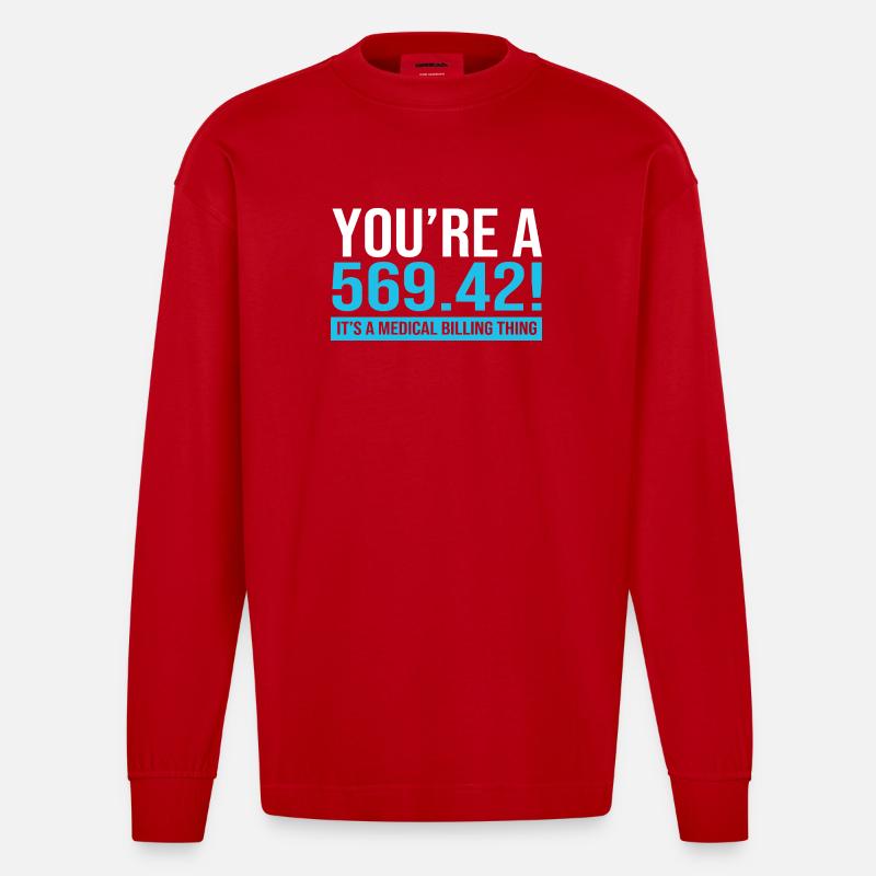 Medizin Coder - Heavyweight Oversized Organic Langarmshirt Made in EU - Rot