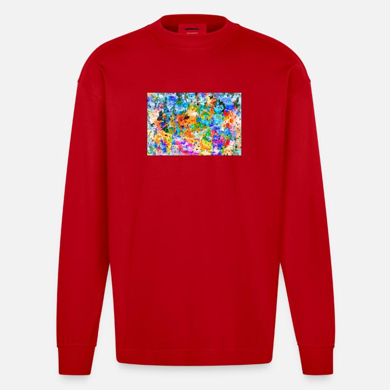 janderes - Heavyweight Oversized Organic Langarmshirt Made in EU - Rot
