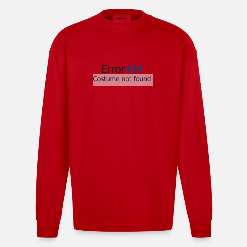 Fehler 404 - Heavyweight Oversized Organic Langarmshirt Made in EU - Rot
