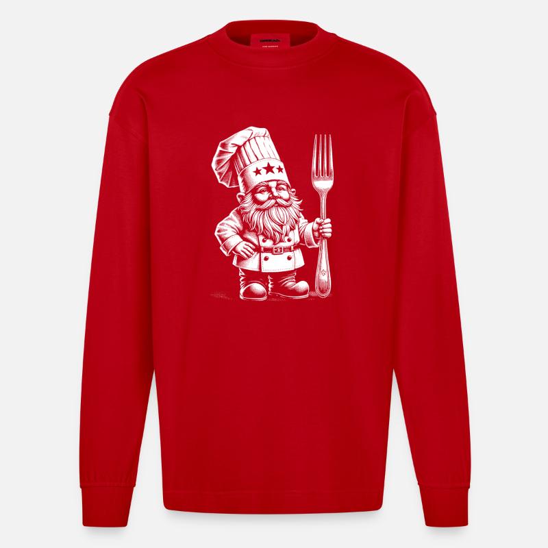 Cuire - Manches longues bio épais oversize fabriqué en UE - rouge