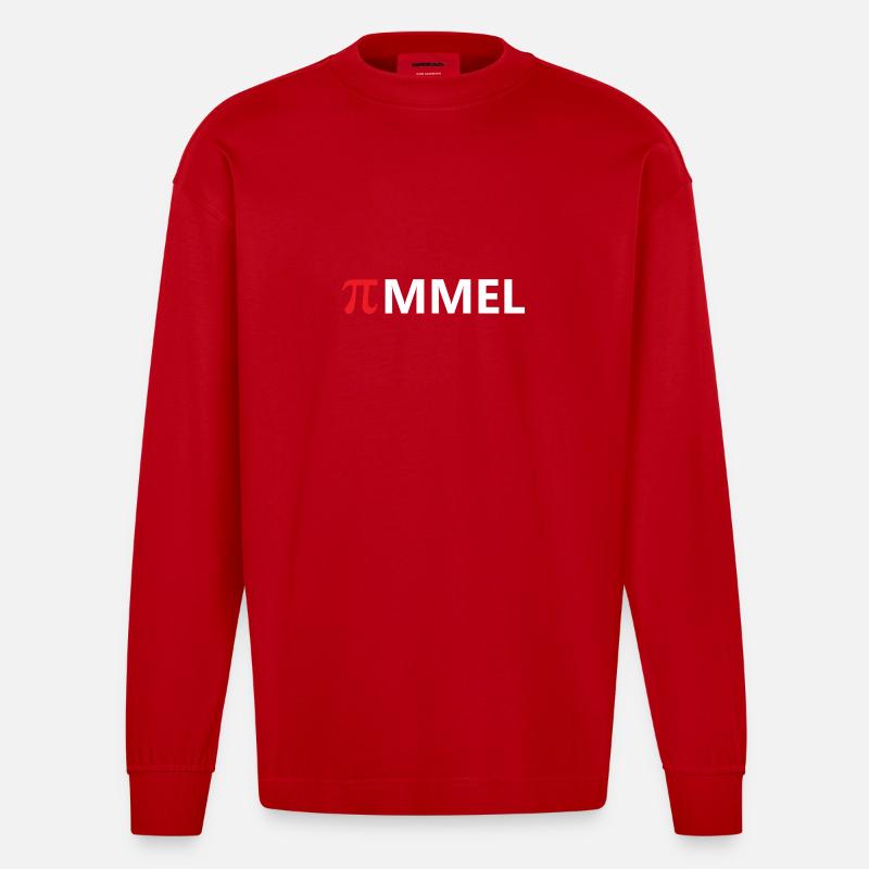 Einfach nur Pimmel rot - Heavyweight Oversized Organic Langarmshirt Made in EU - Rot
