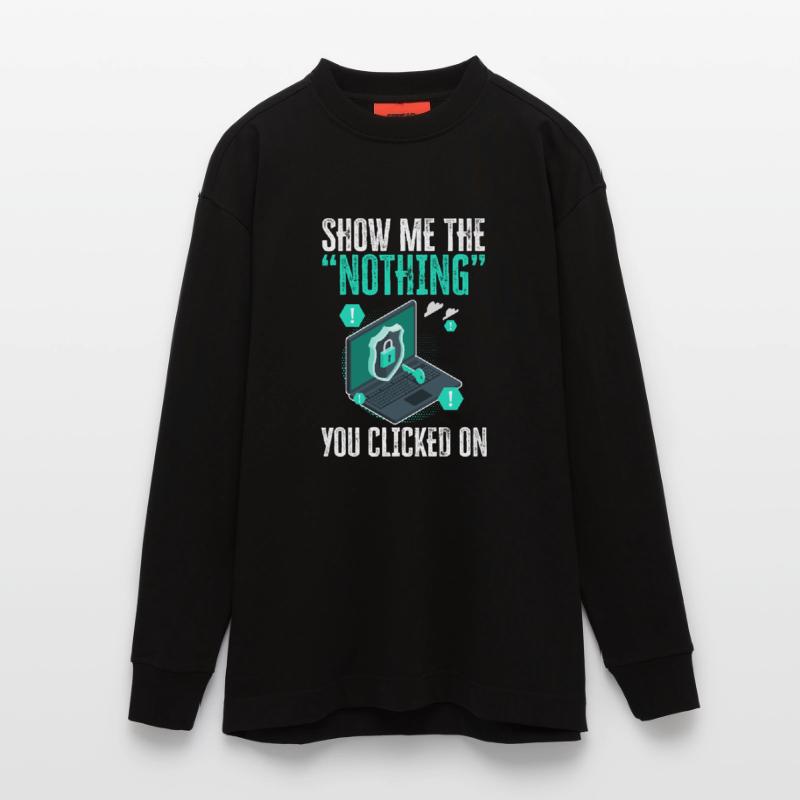 Funny Cybersecurity IT Support IT Security Network Heavyweight Oversized Organic Longsleeve Shirt Made in EU