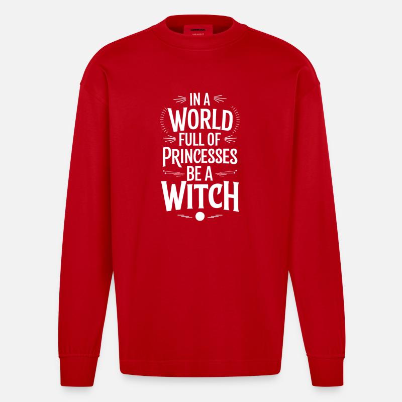 Sei anders, sei magisch! - Heavyweight Oversized Organic Langarmshirt Made in EU - Rot