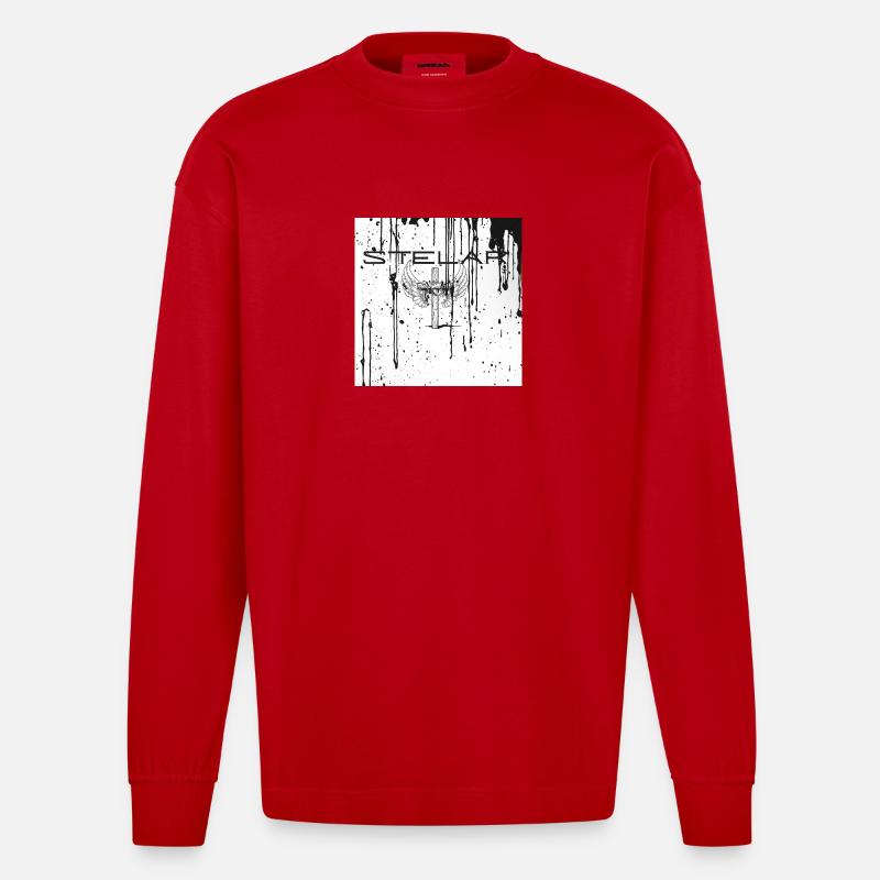 HEIMLICHKEIT - Heavyweight Oversized Organic Langarmshirt Made in EU - Rot