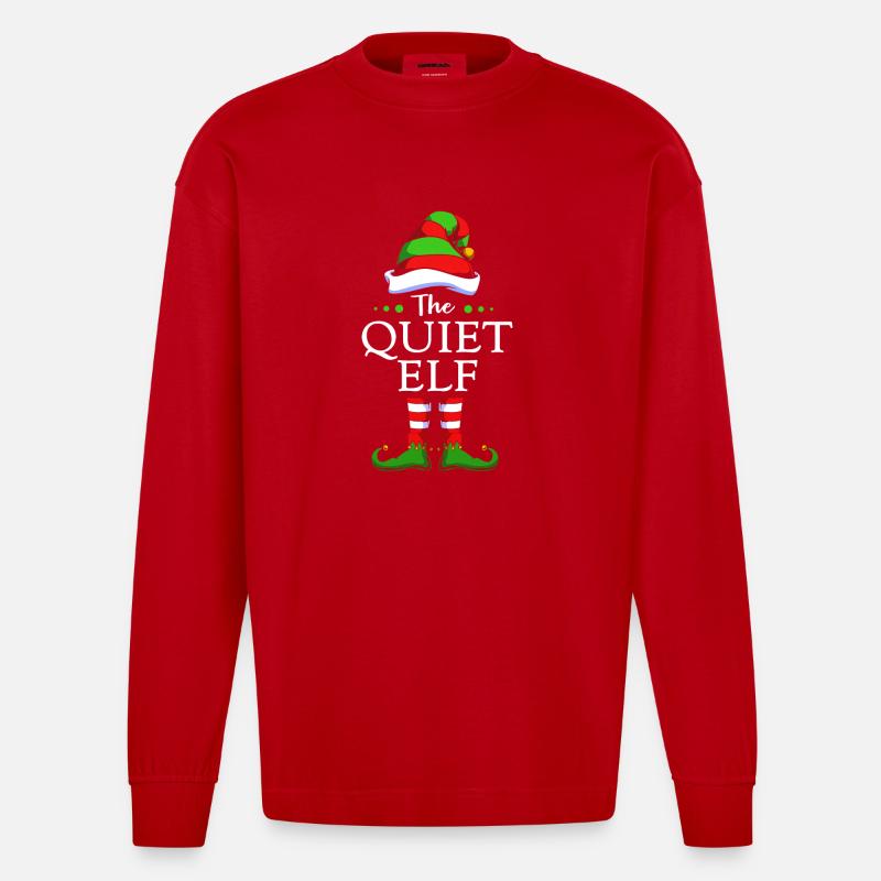 Elfe Elf Weihnachtsgeschenk - Heavyweight Oversized Organic Langarmshirt Made in EU - Rot