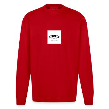 Germany2024 - Heavyweight Oversized Organic Langarmshirt Made in EU - Rot - Vorne