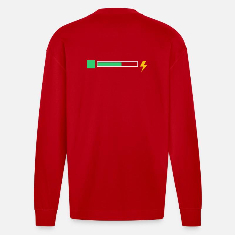 Energy - Heavyweight Oversized Organic Langarmshirt Made in EU - Rot