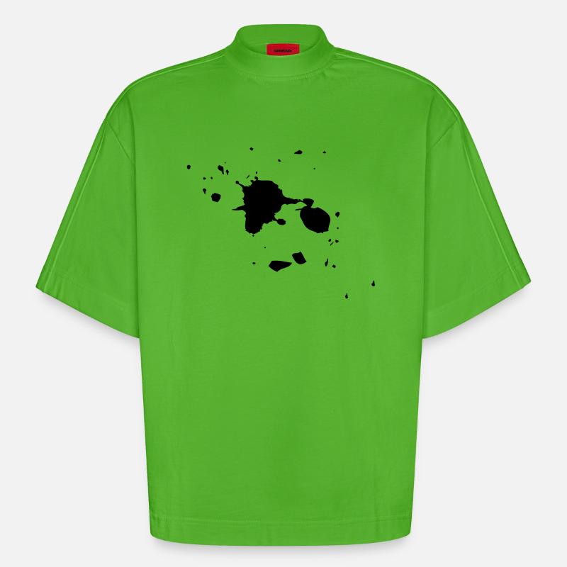 Klecks - Heavyweight Oversized Organic Boxy T-Shirt Made in EU - Apple Neon