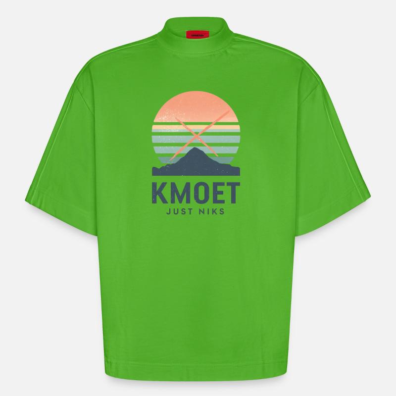 Kmoet just nothing, Antwerp dialect Shirts - Heavyweight Oversized Organic Boxy T-Shirt Made in EU - Apple Neon