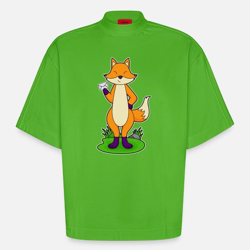 Fuchs Brief - Heavyweight Oversized Organic Boxy T-Shirt Made in EU - Apple Neon