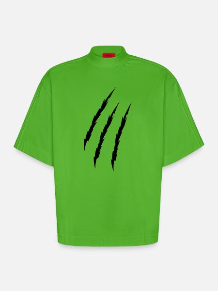 griffe - T-shirt bio épais oversize Boxy fabriqué en UE - Apple Neon