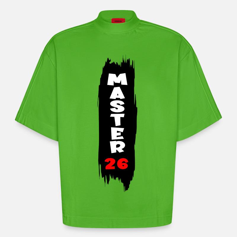 Master 2026 - Heavyweight Oversized Organic Boxy T-Shirt Made in EU - Apple Neon