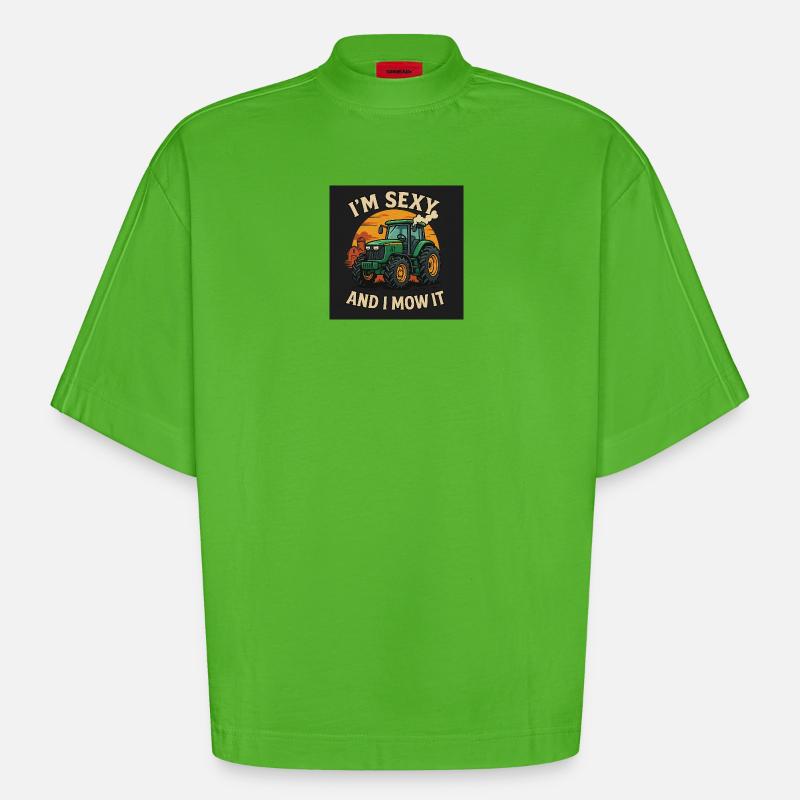 Traktor TShirt Format - Heavyweight Oversized Organic Boxy T-Shirt Made in EU - Apple Neon