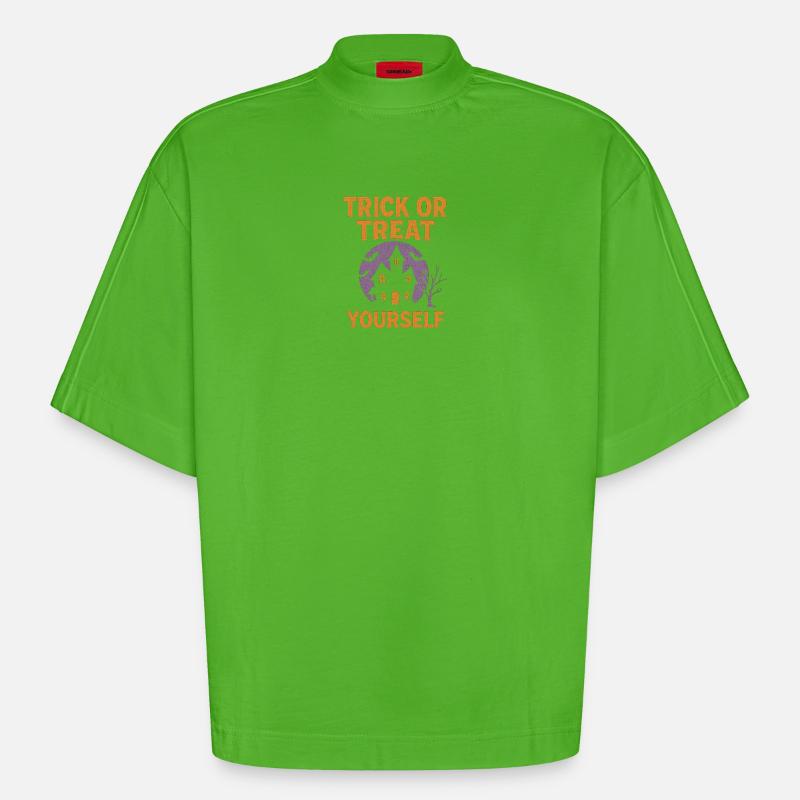 Süßes oder Saures selber - Heavyweight Oversized Organic Boxy T-Shirt Made in EU - Apple Neon