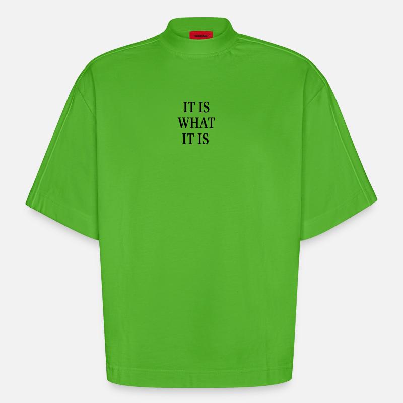 C’EST CE QUE C’EST - T-shirt bio épais oversize Boxy fabriqué en UE - Apple Neon