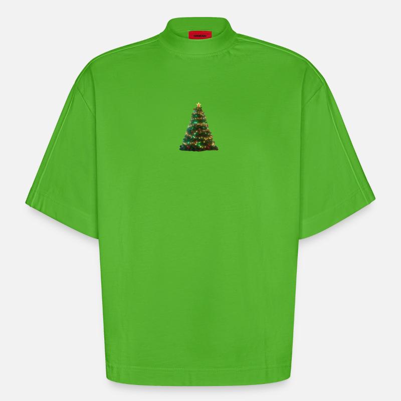 Weihnachtsbaum - Heavyweight Oversized Organic Boxy T-Shirt Made in EU - Apple Neon