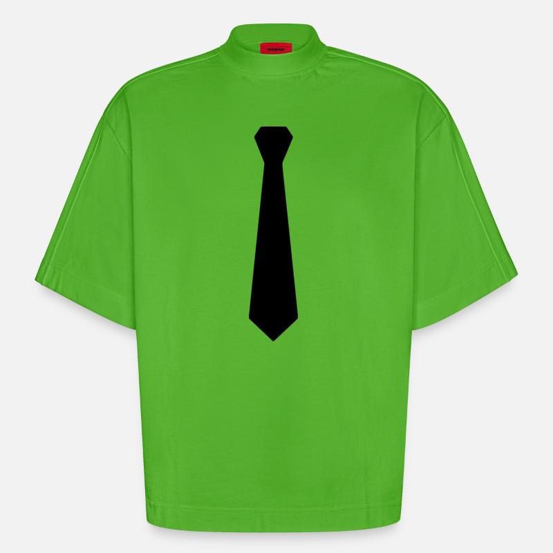 Krawatte - Heavyweight Oversized Organic Boxy T-Shirt Made in EU - Apple Neon