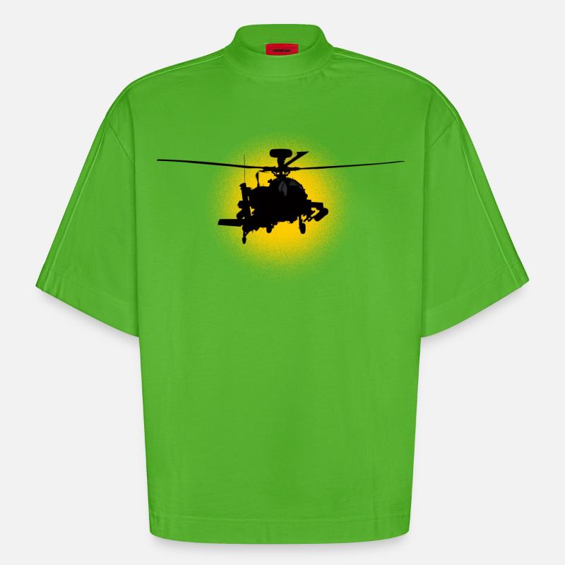 Apache - Heavyweight Oversized Organic Boxy T-Shirt Made in EU - Apple Neon