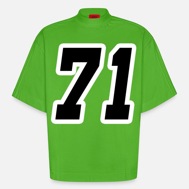 Nummer einundsiebzig 71 - Heavyweight Oversized Organic Boxy T-Shirt Made in EU - Apple Neon