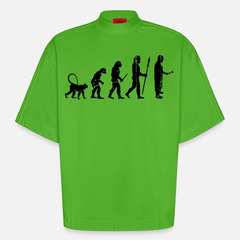 Évolution de Fleischer - T-shirt bio épais oversize Boxy fabriqué en UE - Apple Neon