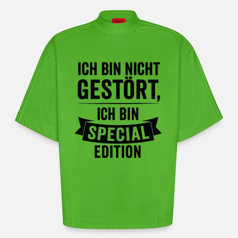 I'm Special Edition - Heavyweight Oversized Organic Boxy T-Shirt Made in EU - Apple Neon