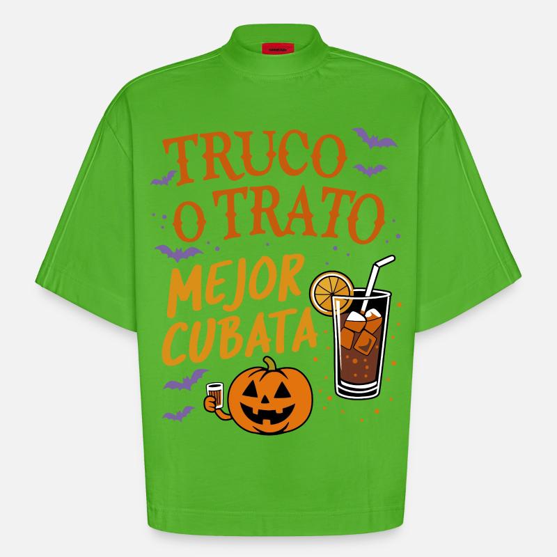 Süßes oder Saures Beste Cubata - Heavyweight Oversized Organic Boxy T-Shirt Made in EU - Apple Neon