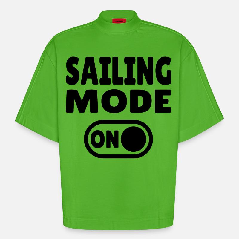 Mode Navigation Activé - Navigation Active - T-shirt bio épais oversize Boxy fabriqué en UE - Apple Neon