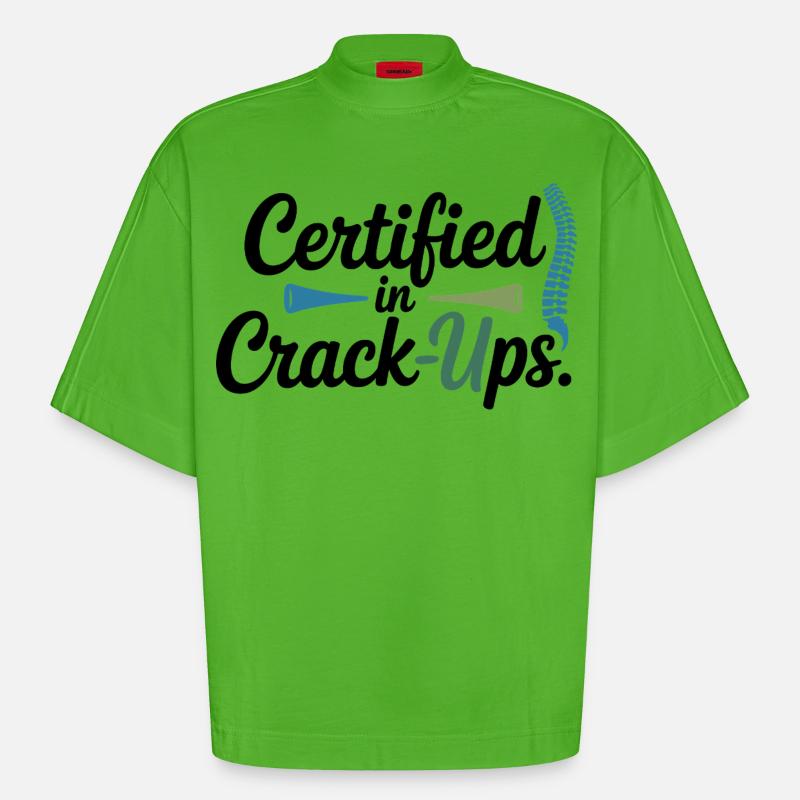 Chiropractor Alignment Is Everything Professional - Heavyweight Oversized Organic Boxy T-Shirt Made in EU - Apple Neon