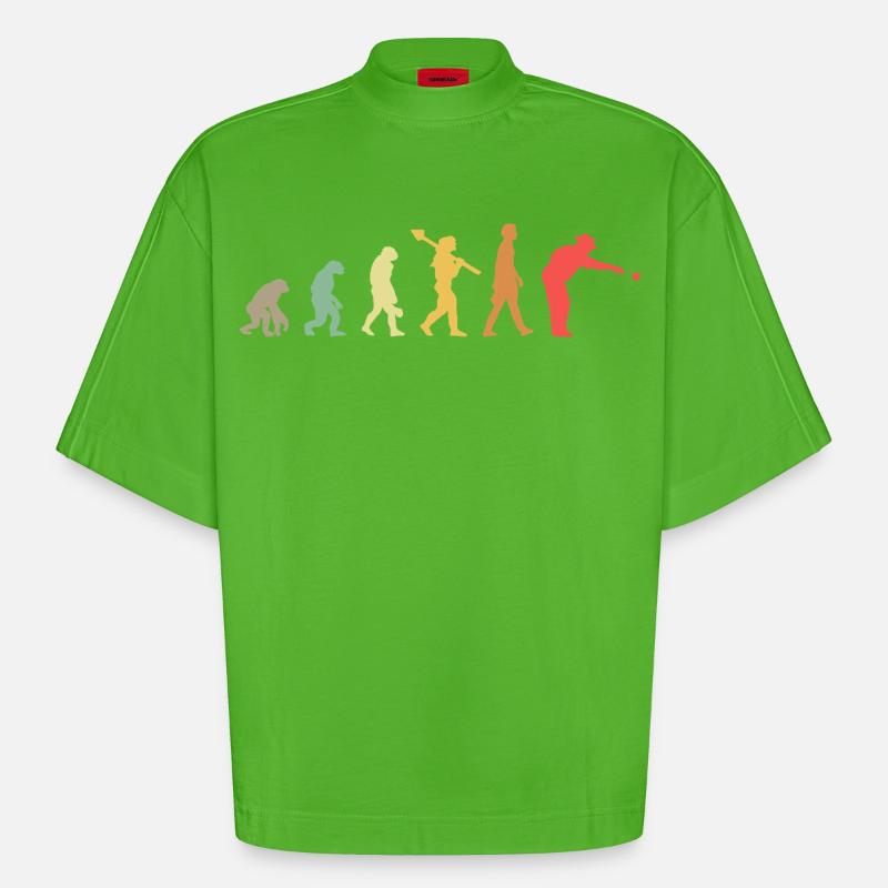 Boule d’évolution - T-shirt bio épais oversize Boxy fabriqué en UE - Apple Neon