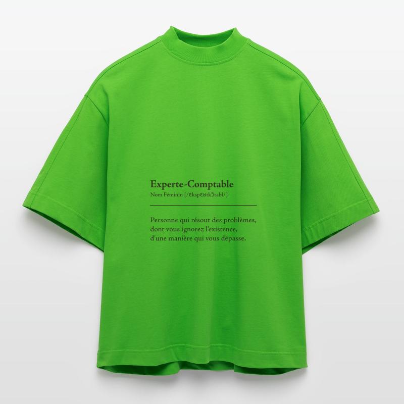 Experte Comptable Definition T-shirt bio épais oversize Boxy fabriqué en UE