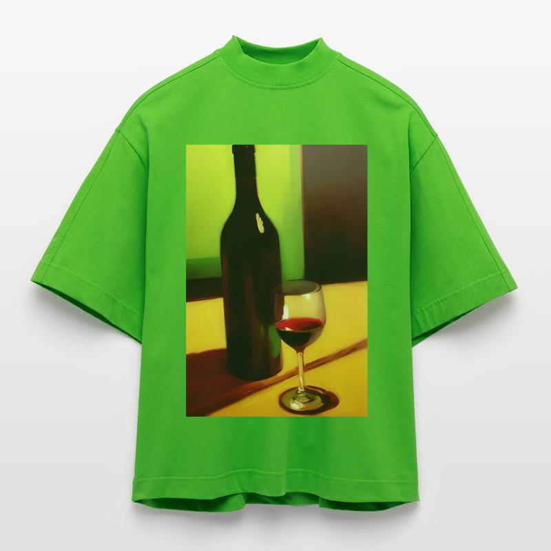 Wein Trinker Heavyweight Oversized Organic Boxy T-Shirt Made in EU