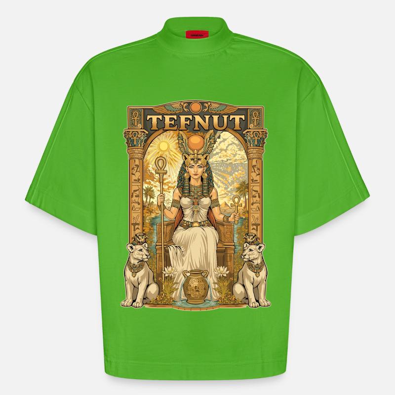 TEFNUT-Thron - Heavyweight Oversized Organic Boxy T-Shirt Made in EU - Apple Neon