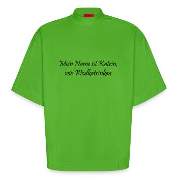 katrin - Heavyweight Oversized Organic Boxy T-Shirt Made in EU - Apple Neon - Vorne
