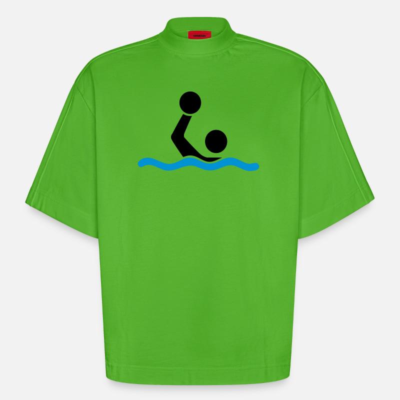 Wasserball - Heavyweight Oversized Organic Boxy T-Shirt Made in EU - Apple Neon