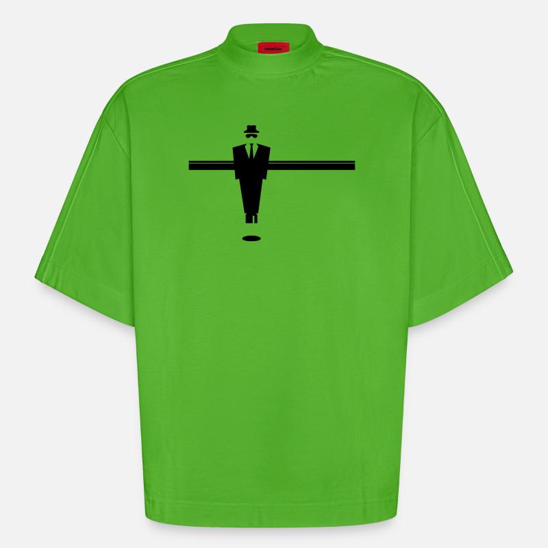 Kicker, Maffia - Heavyweight Oversized Organic Boxy T-Shirt Made in EU - Apple Neon