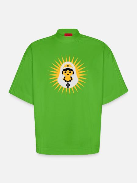 Braut - Heavyweight Oversized Organic Boxy T-Shirt Made in EU - Apple Neon
