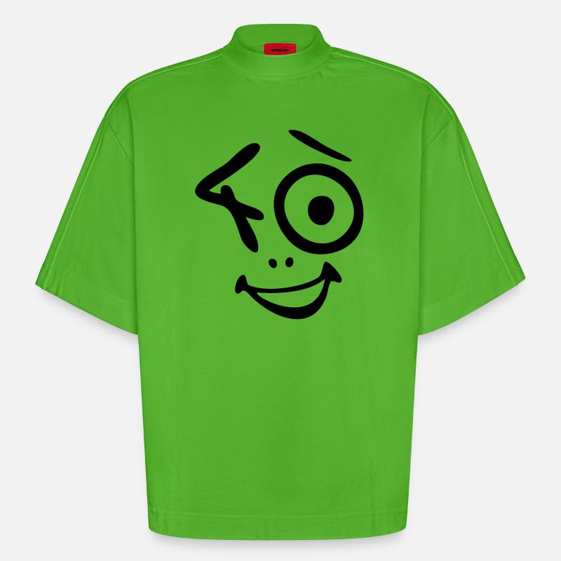 Wow, 40 år! - Heavyweight oversized organic boxy T-shirt made in EU - Apple Neon