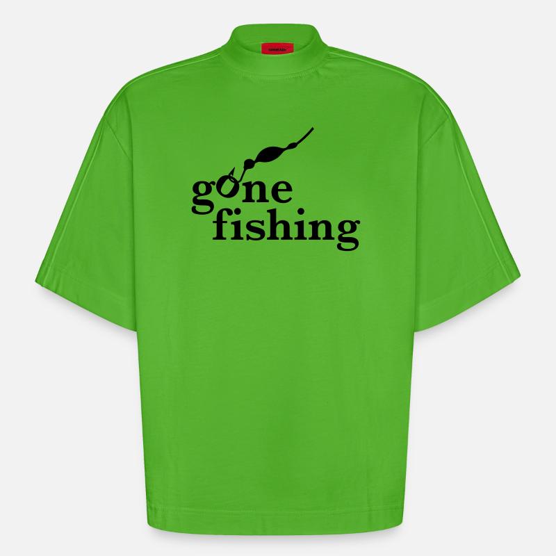 Pêche - T-shirt bio épais oversize Boxy fabriqué en UE - Apple Neon